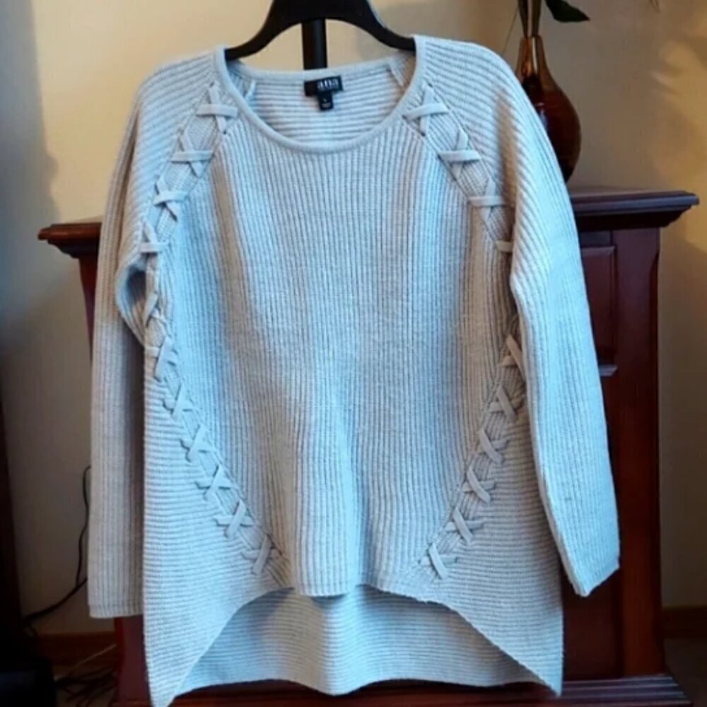 A.N.A sweater. Size L Top light gray fancy casual formal cardigan